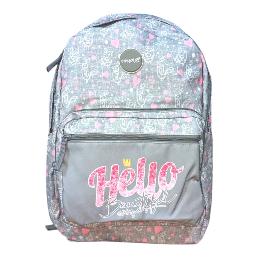 SAC A DOS 2 COMPARTIMENTS FILLE CR-3710 CRISTAL