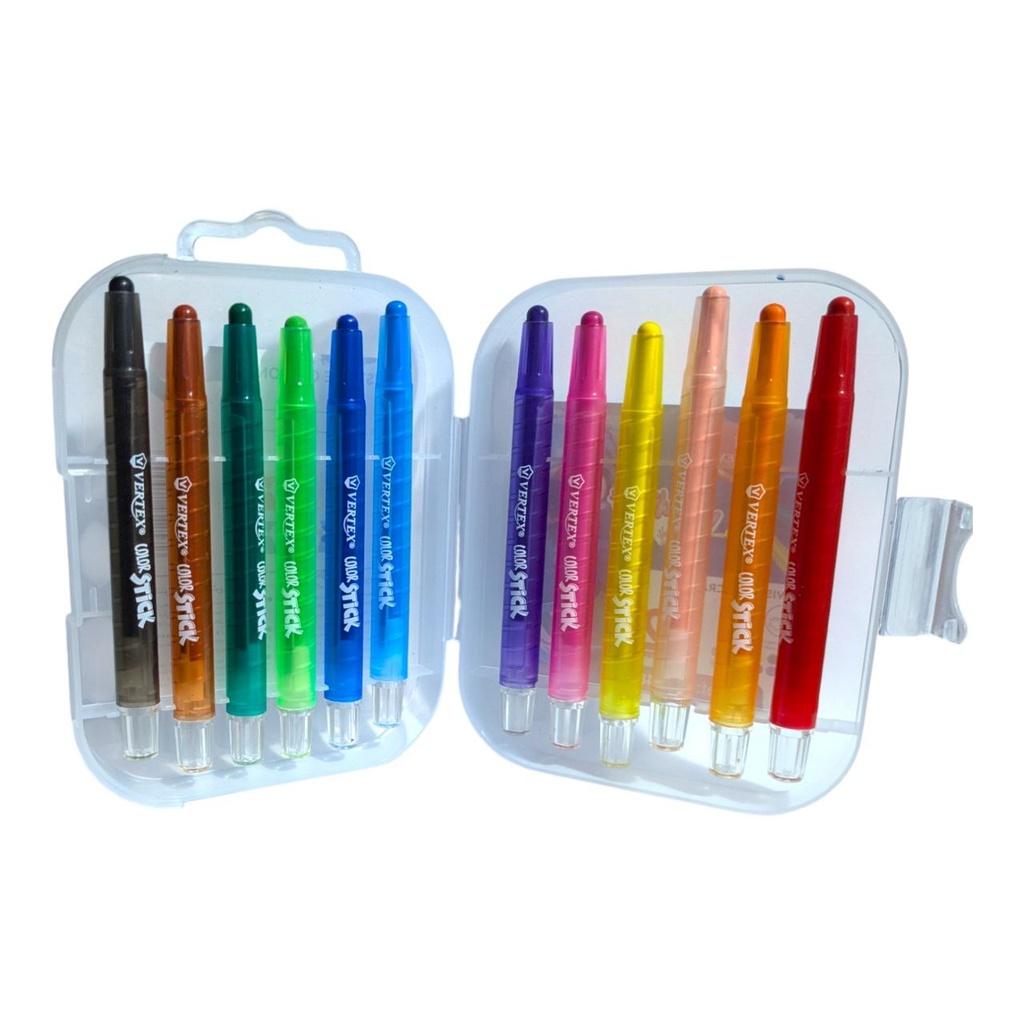 COLOR STICK  KINDIART 12 PCS REF VS-0481 VERTEX