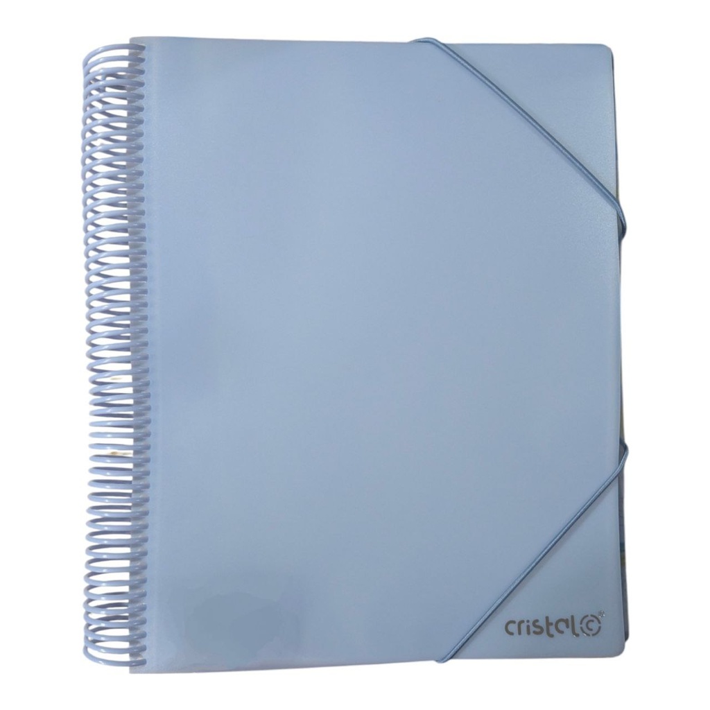 PORTE VUES SPIRAL PASTEL  20P 40V REF CR-0602  CRISTAL 