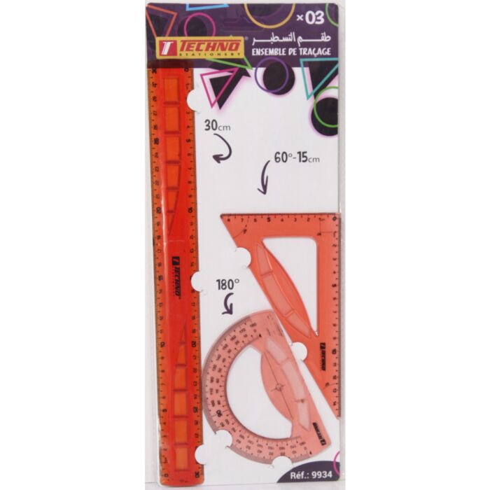 KIT DE TRACAGE 3 PCS 30 CM REF 9934 TECHNO