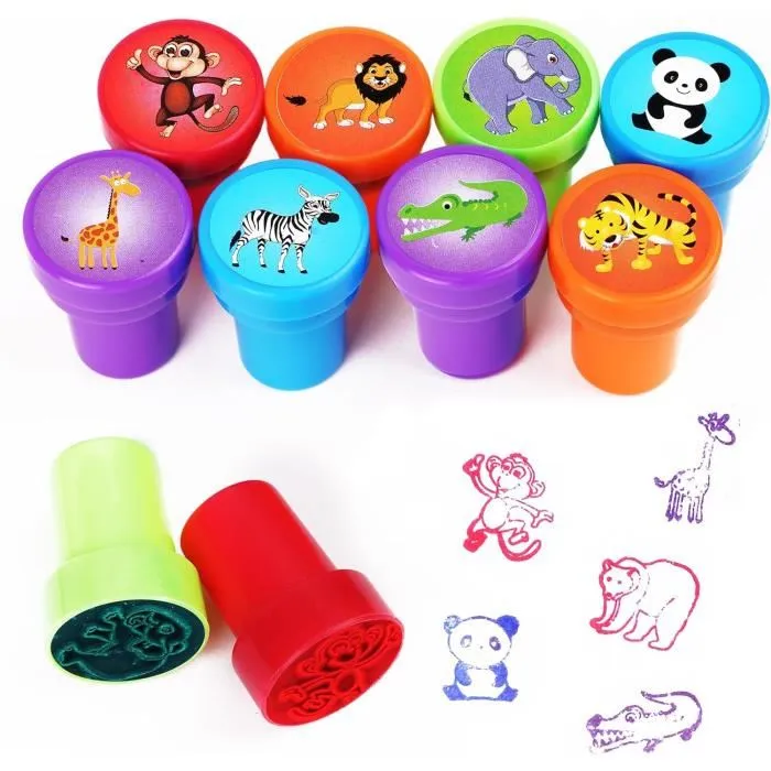 TAMPON ENFANT ALPHABETS CHIFFRE ANIMEAUX TECHNO 