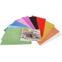 PAPIER ADHESIF PAILLETTES 10 COULEUR A4 REF 4772 TECHNO 
