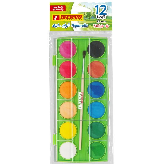 AQUARELLE AQUA 12 COULEUR REF 4406 TECHNO 