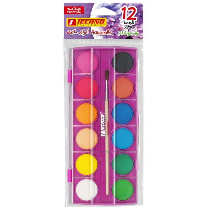 AQUARELLE AQUA 12 COULEUR REF 4406 TECHNO 