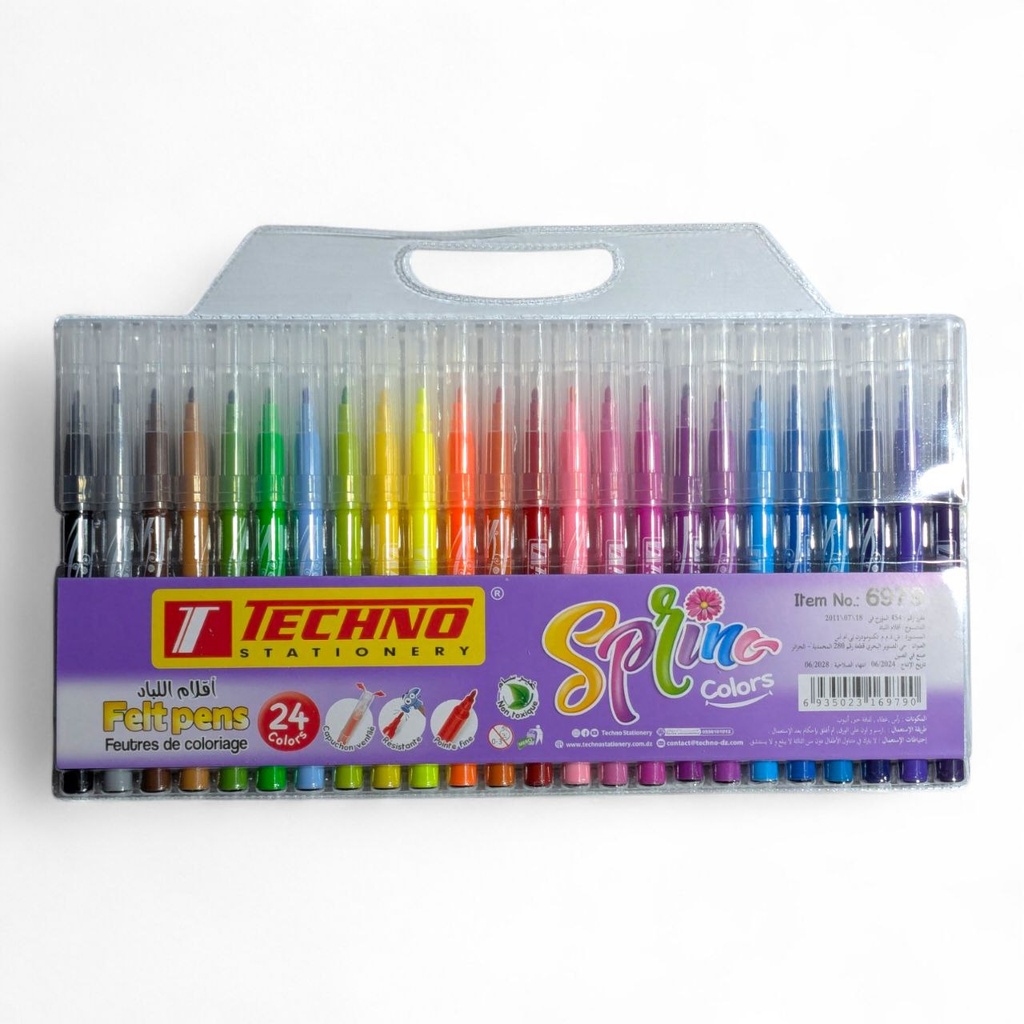 FEUTRE DE COLORIAGE POCHETTE DE 24 COULEUR TECHNO REF 6979