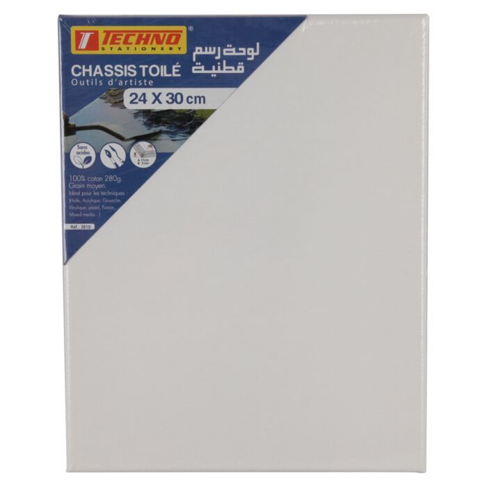 TOILE SUR CHASSIS EN COTON 24*30CM REF 3810 TECHNO