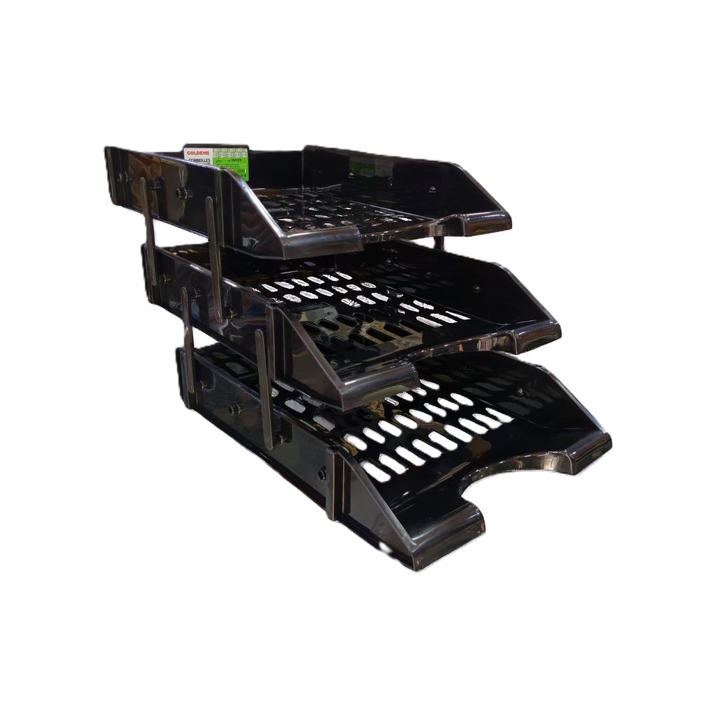 CORBEILLE A COURRIERS EN PLASTIQUE 3 NIVEAUX REF 19009