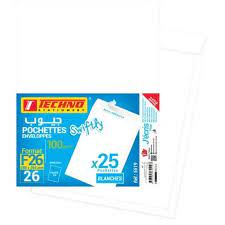 ENVELOPPE F26 BALNCHE PAQ DE 25 REF 5519