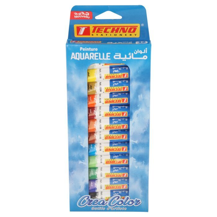PEINTURE AQUARELLE 12 CLR REF 5336 TECHNO