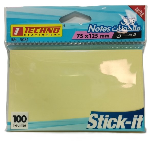 POST IT JAUNE PASTEL 75*125M REF 5081