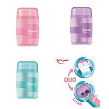 TAILLE CRAYON 02 TROU + GOMME REF 049231