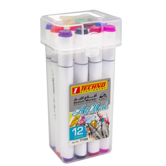 MARQUEUR DOUBLE TETE 12 COULEUR ARISTS