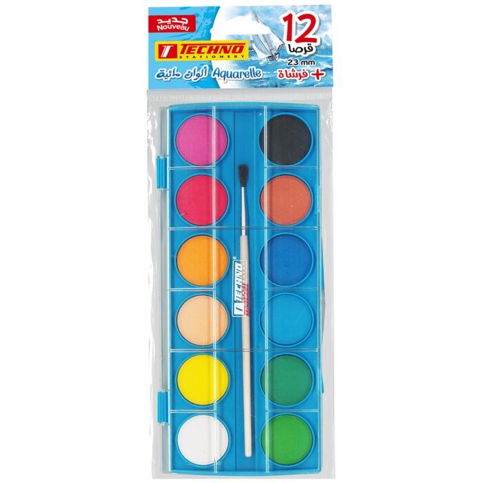 AQUARELLE AQUA 12 COULEUR REF 4406 TECHNO
