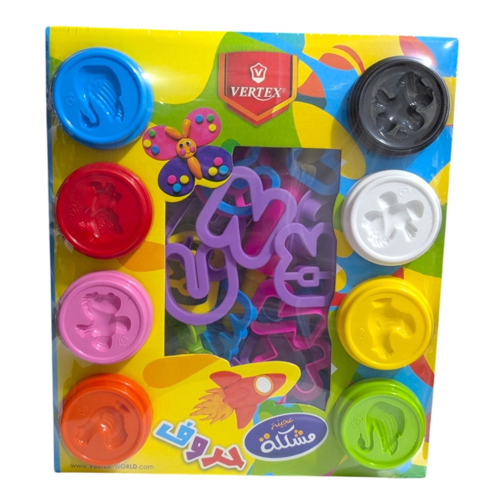 PATE A MODELER 8 COULEUR + LETTRES REF VS-4058 VERTEX 