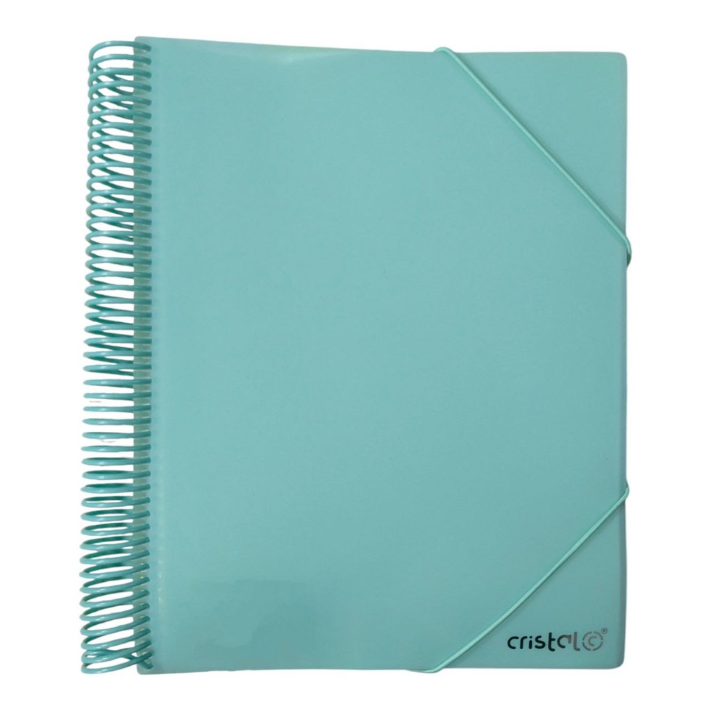 PORTE VUES SPIRAL PASTAL  100P 200V REF CR-0610 CRISTAL 