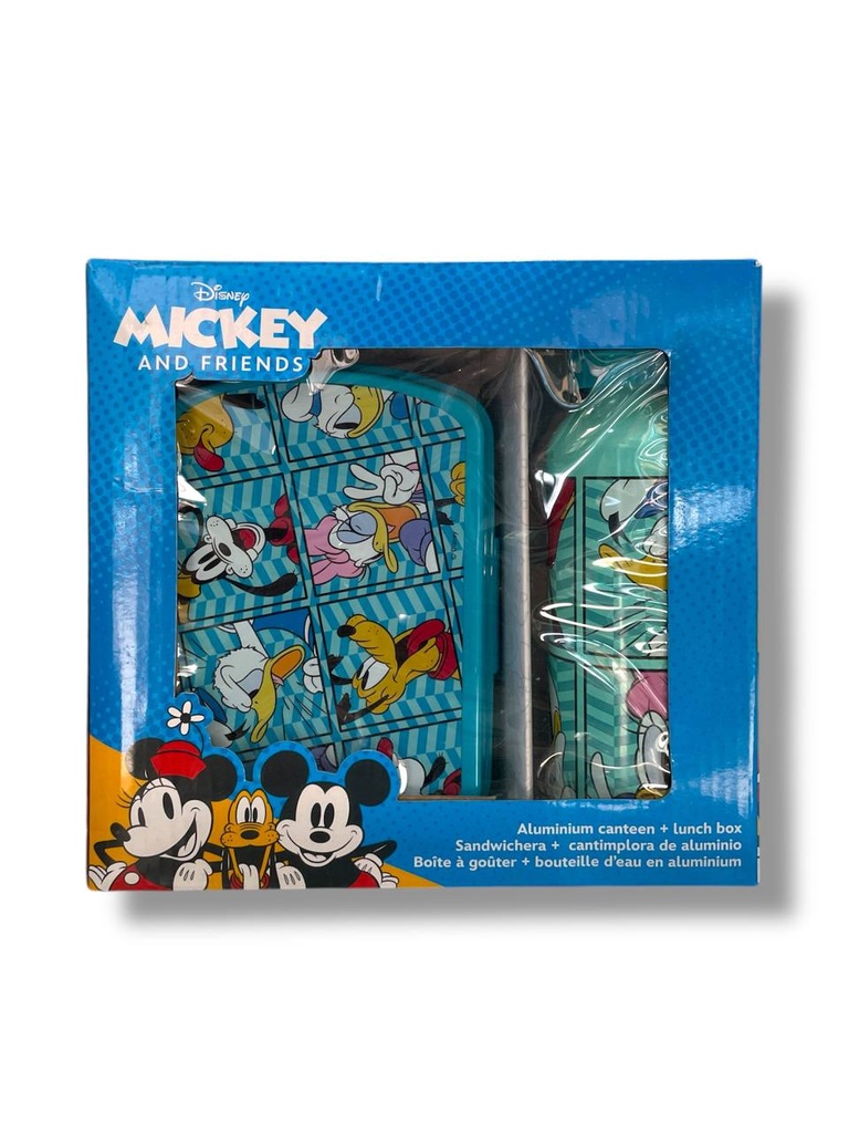 BOITE A GOUTER + GOURDE MICKEY AND FRIENDS
