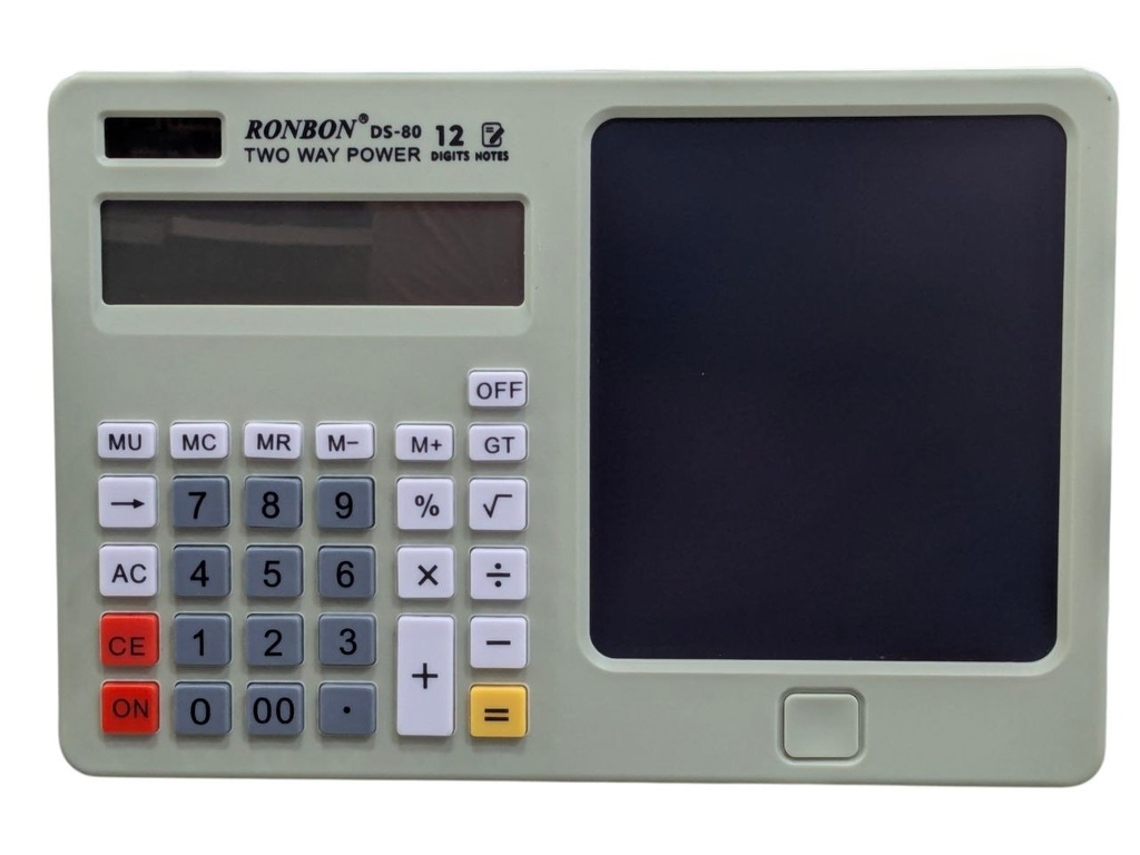 CALCULATRICE AVEC TABLETTE LCD 12 NUM REF DS-80 RONBON