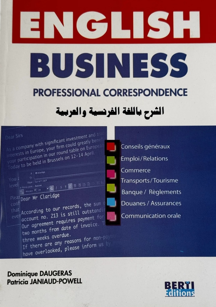 ENGLISH BUSINESS PROFESSIONAL CORRESPONDENCE