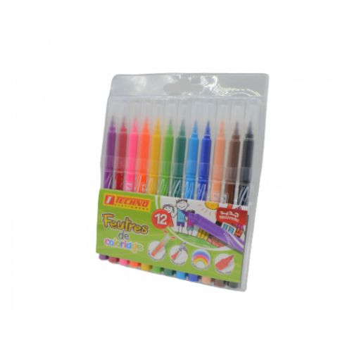 FEUTRES DE COLORIAGE 12 CLR REF 6977 TECHNO