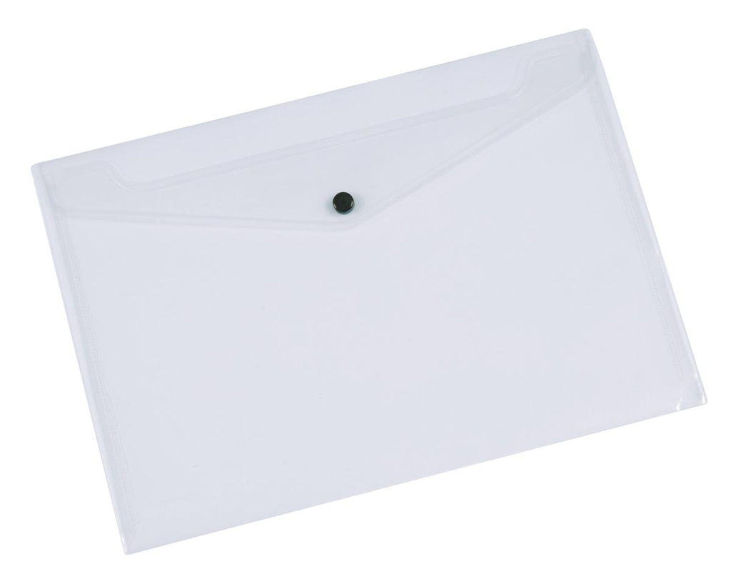 POCHETTE ENVELOPPE A BOTON A4 TRANS 