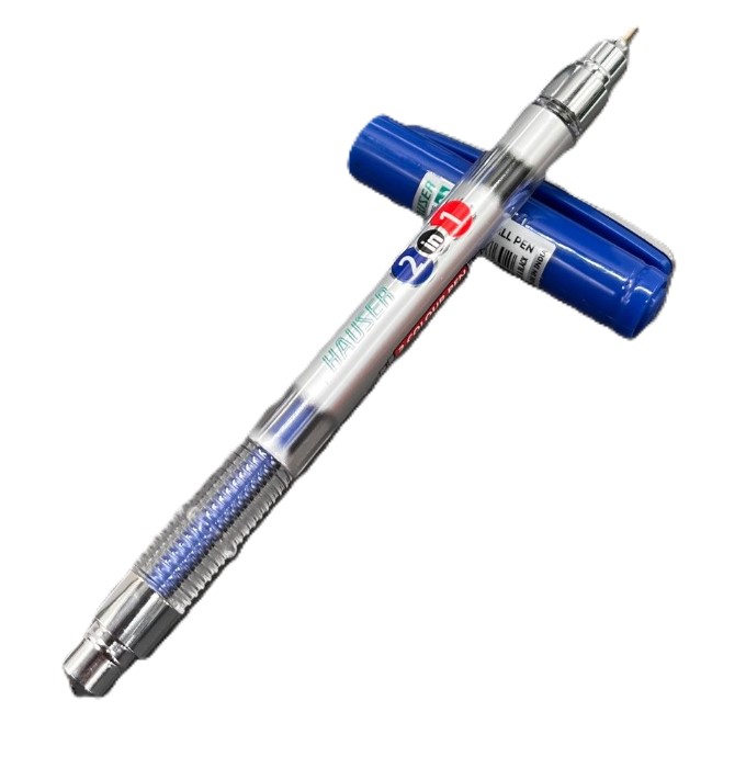 STYLO A BILLE 2EN1 BLEU + NOIR HAUSR 7740