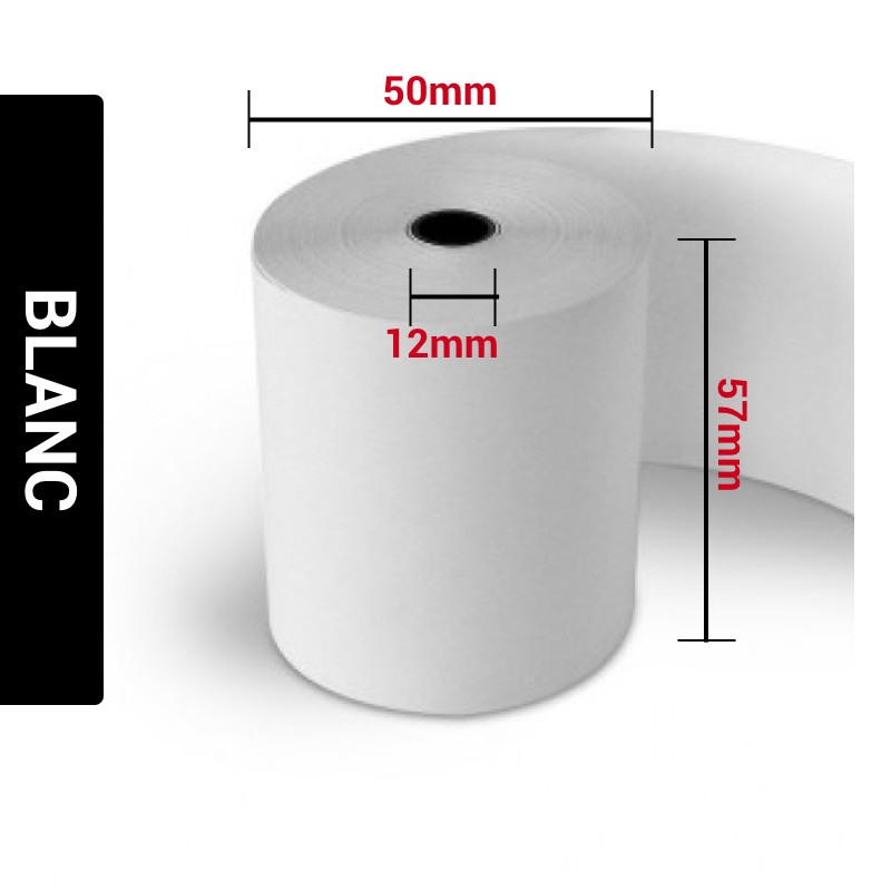 BOBINE DE PAPIER BLANC 57*50