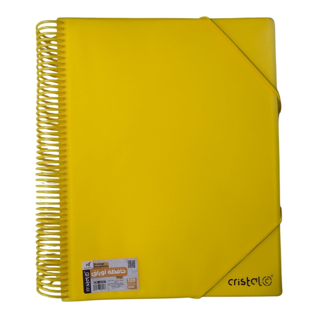 PORTE VUES SPIRAL NEON 120P 240V REF CR-0412 CRISTAL 