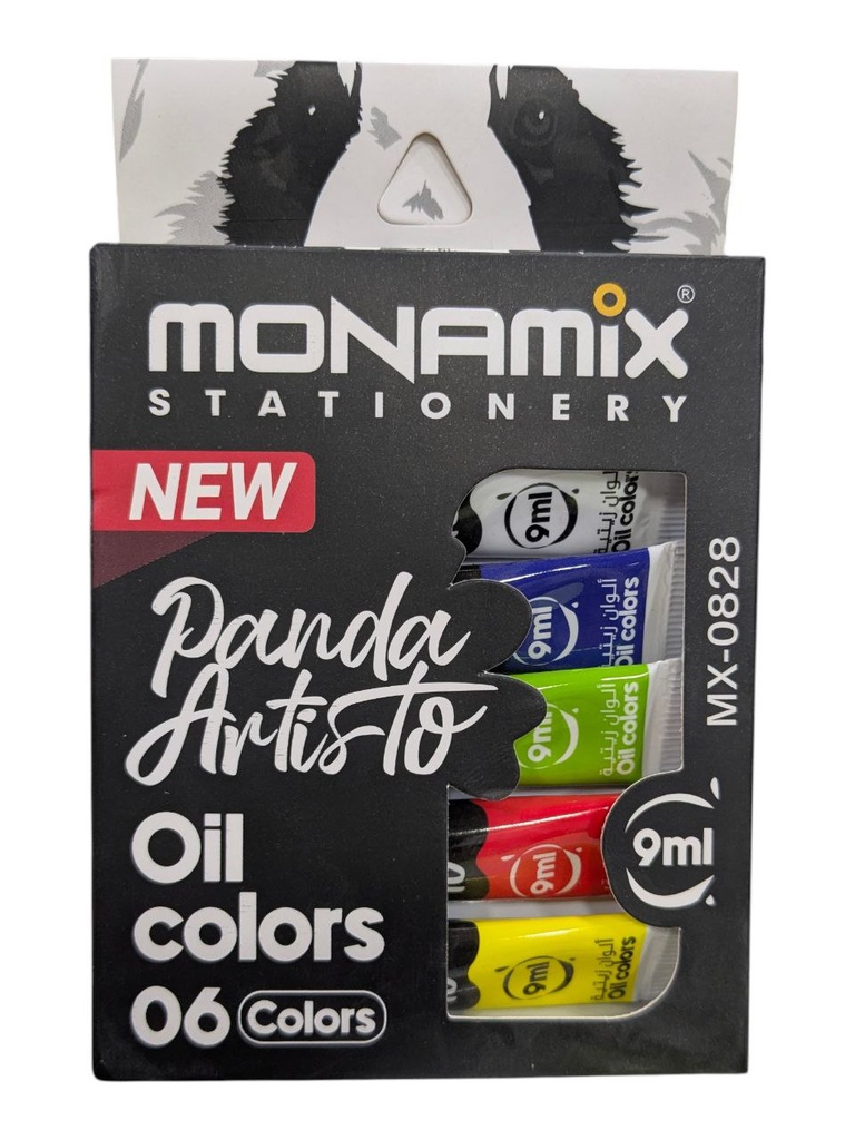 PEINTURE A L'HUILE PANDA ARTISTO 6 CLR 9ML REF MS-0828 MONAMIX